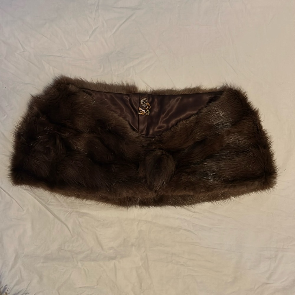 Vintage mink stole shawl